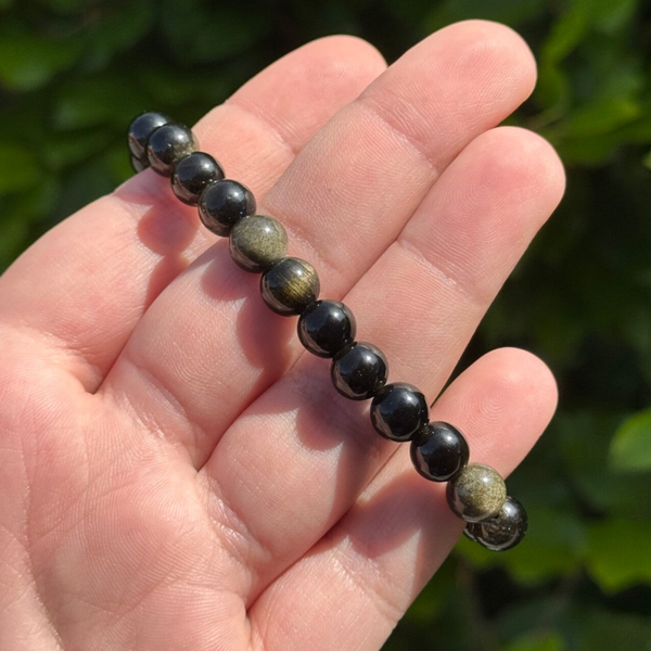 Goud Obsidiaan Armband - 8MM