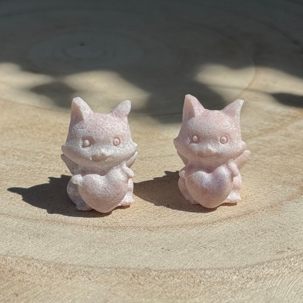 Roze Opaal Vosjes met Hartje - kies zelf welke!