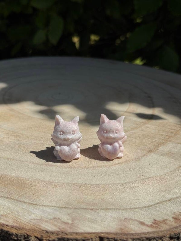 Roze Opaal Vosjes met Hartje - kies zelf welke!