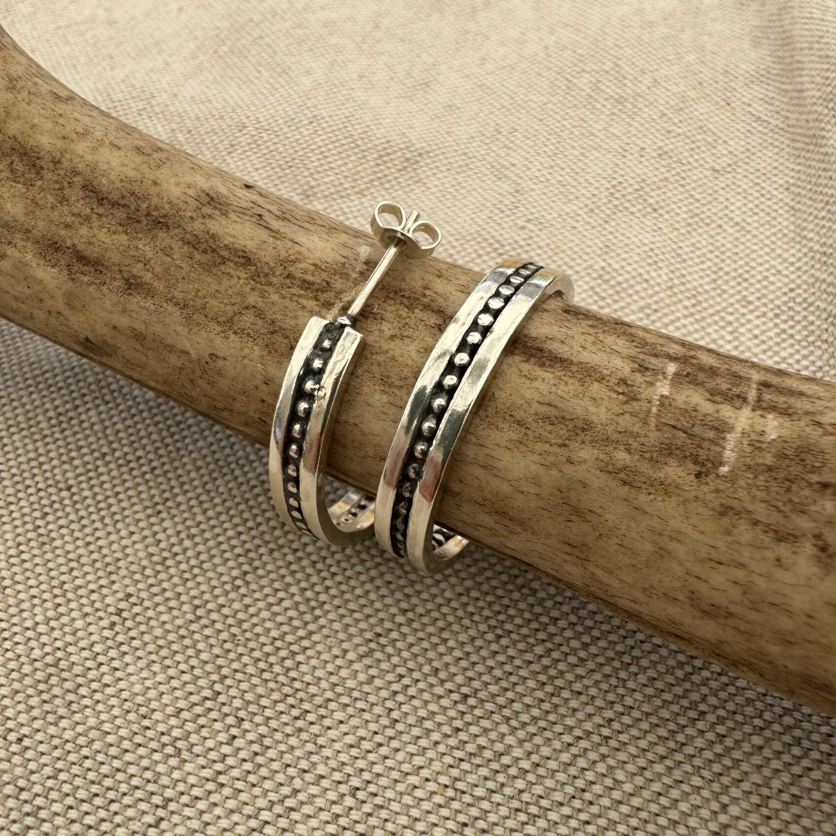 Créoles en Argent perlé