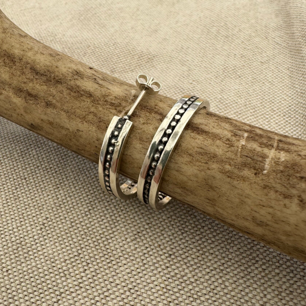 Créoles en Argent perlé