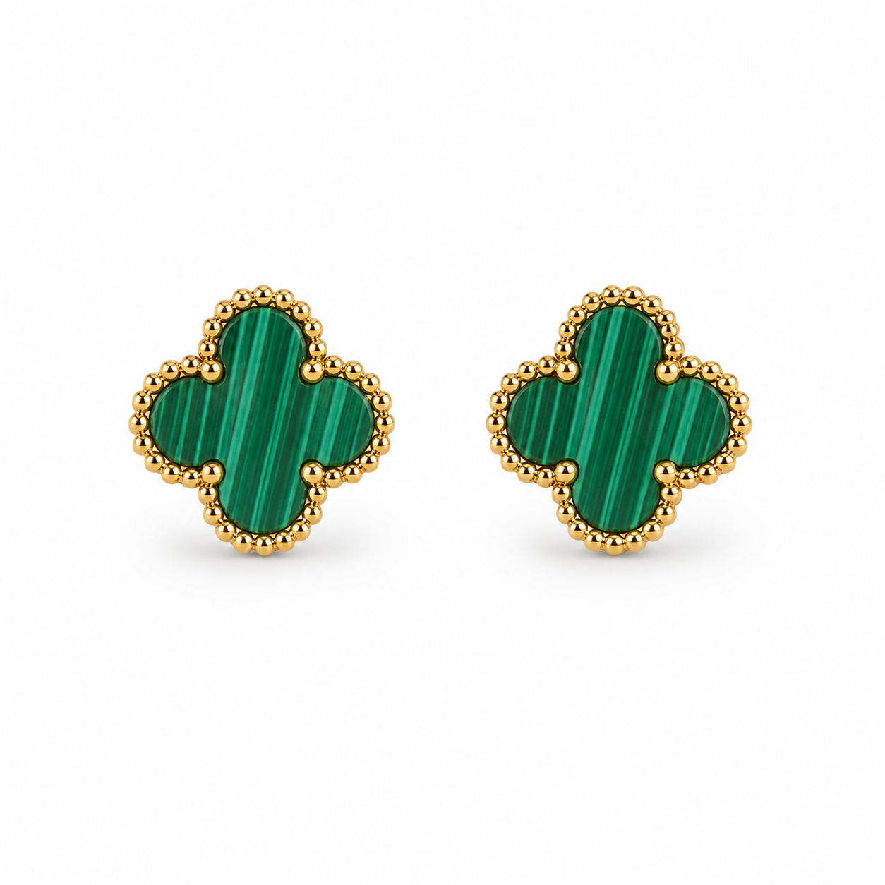Flora Klein Gold/Grün Ohrringe ✨