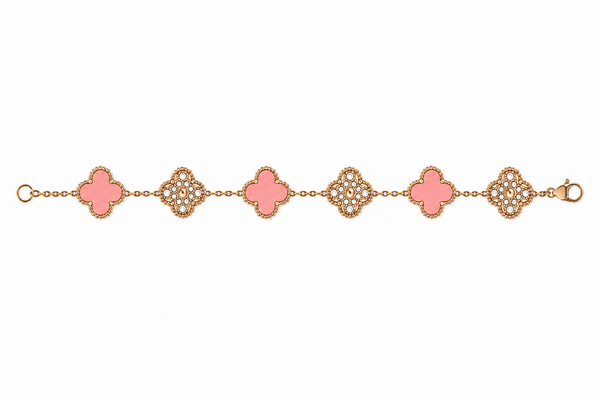Flora Armband Gold/Rosa - doppelseitig✨