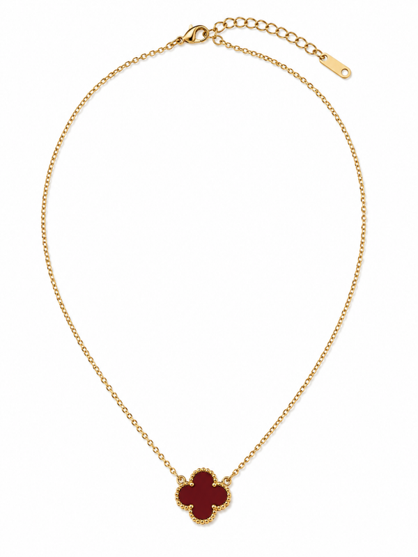 Flora Gold/Weinrot Kette - doppelseitig✨