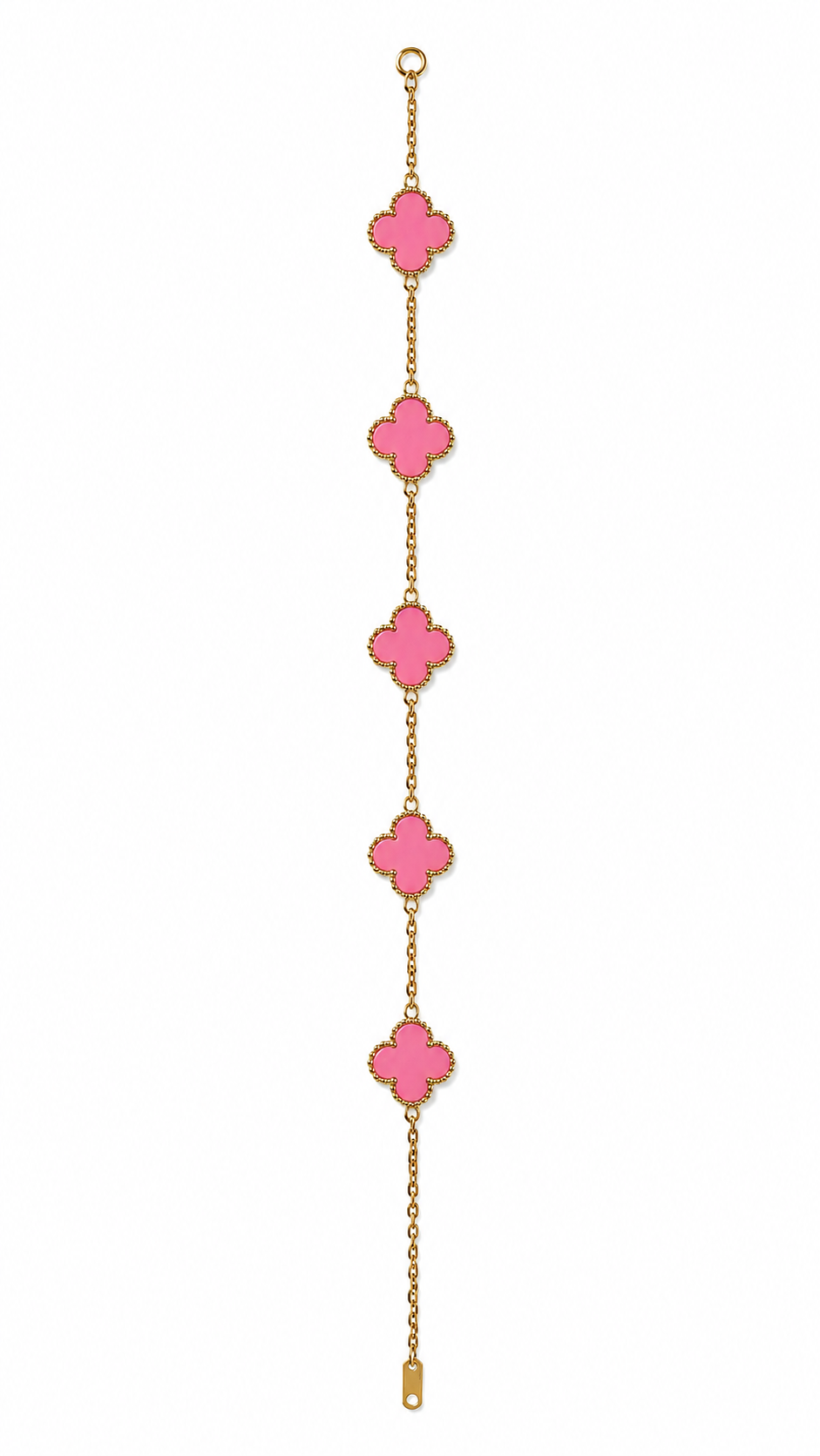 Flora Armband Rosa/Gold – einseitig ✨