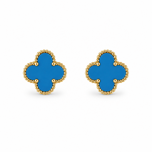 Flora Klein Gold/Blau Ohrringe ✨