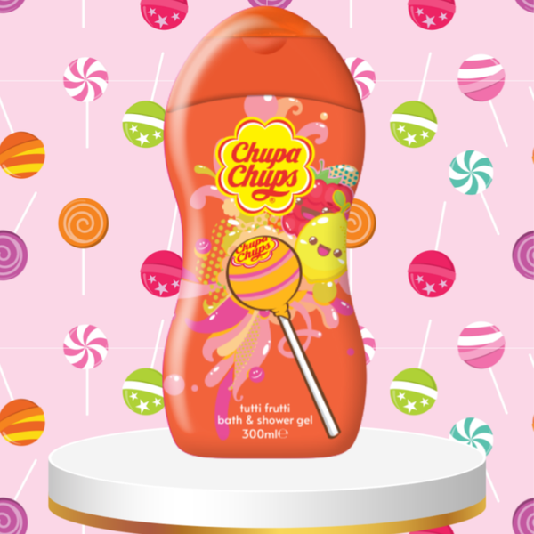 GEL DOUCHE ET SHAMPOOING Tutti Fruiti 🥭🍍🍊 CHUPA CHUPS 300ml