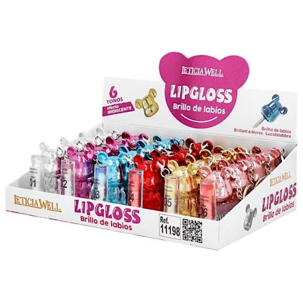 Gloss porte clef Teddy transparent