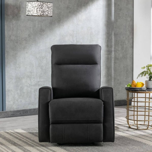 Fauteuil inclinable motorisé berçant en tissu - Noir - Marque Mazin