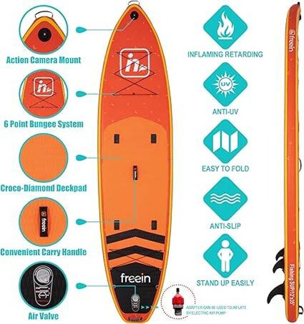 Planche à pagaie gonflable large avec accesssoires