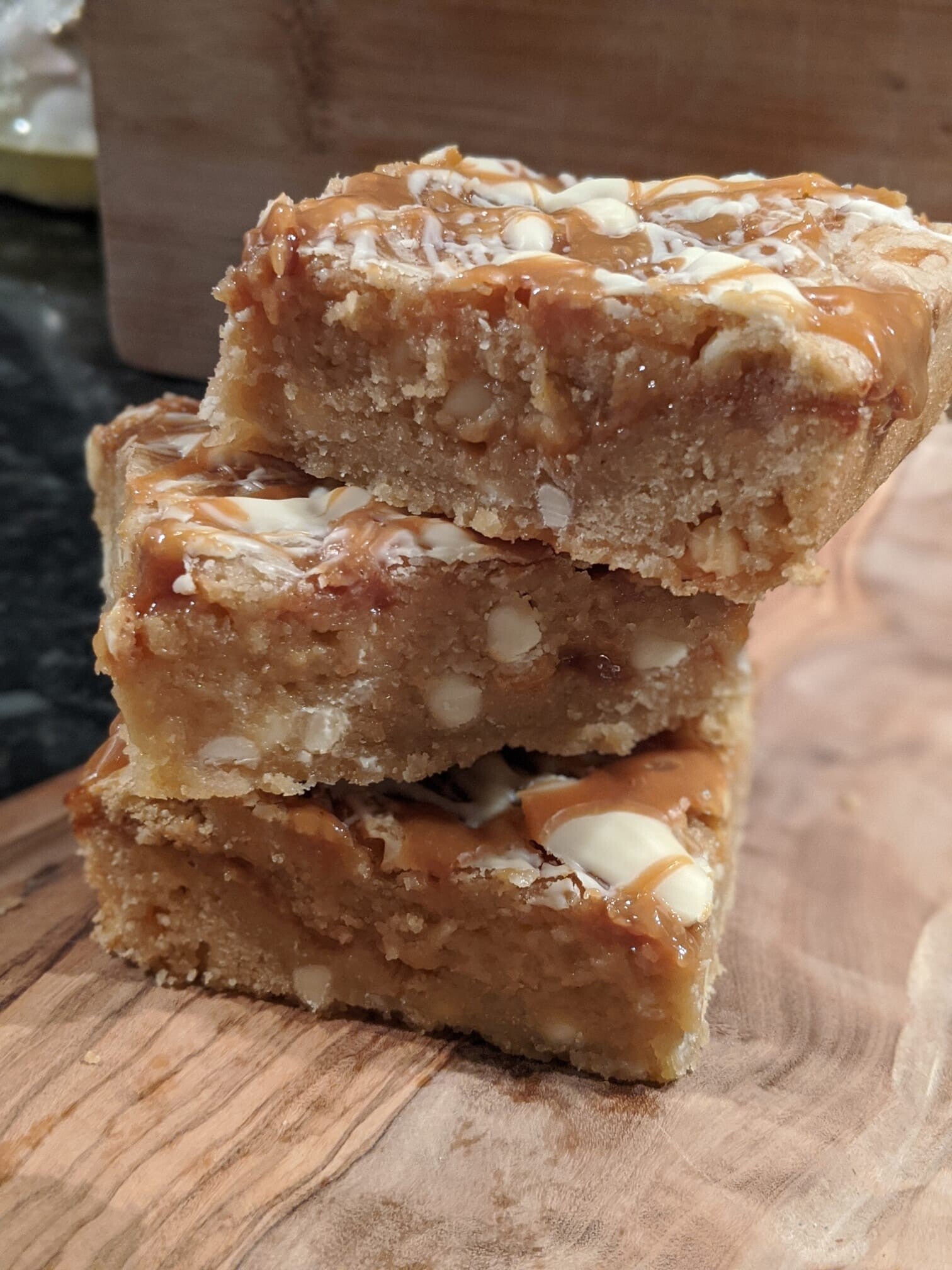 White Chocolate and Caramel Blondie