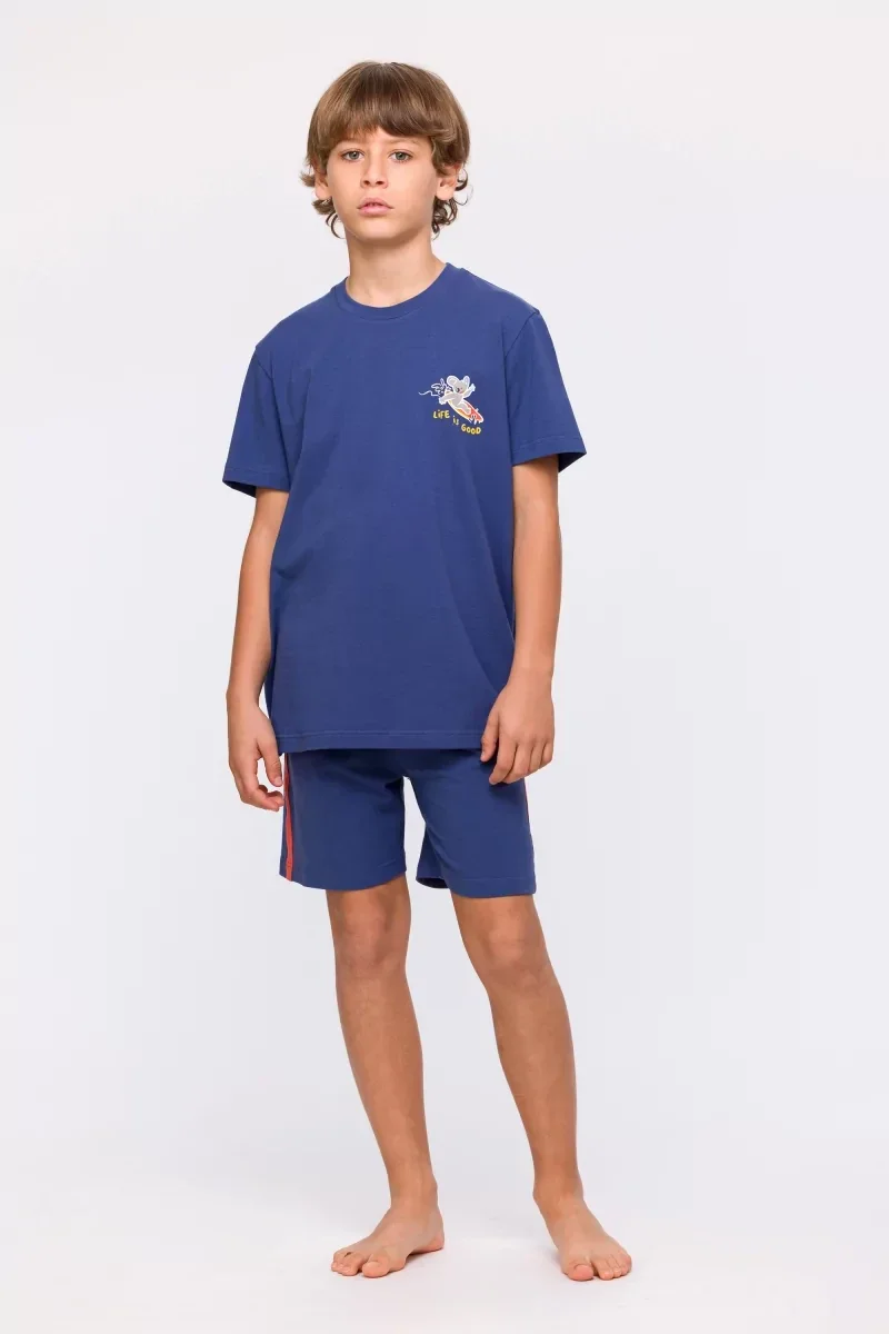 Jongens Pyjama - donkerblauw, 6 jaar