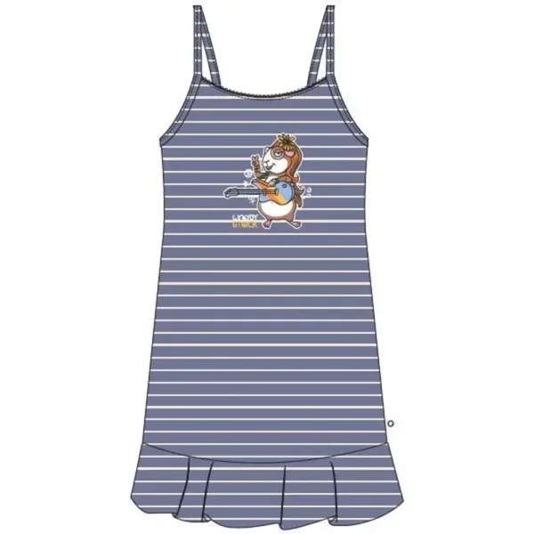 Cavia Dames Nachtkleed - blauw-gebroken wit gestreept - 16 jaar