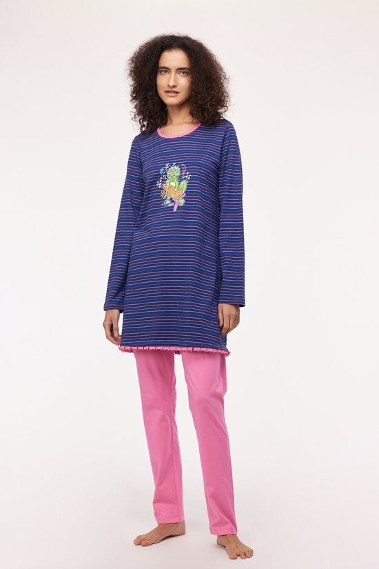 Damespyjama, thema dino, large