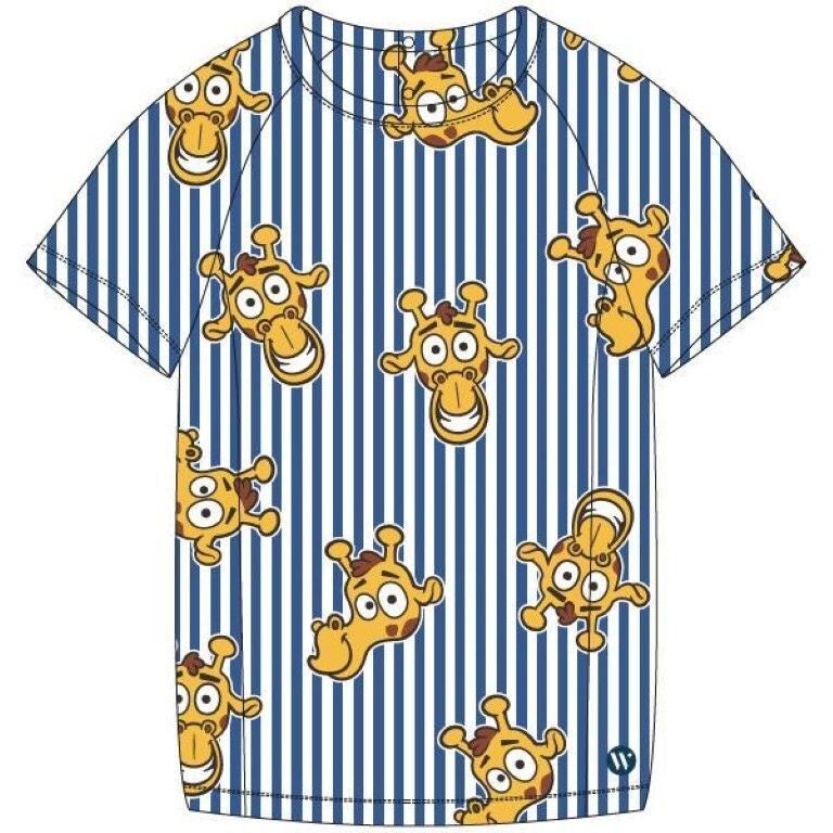 Unisex zwemshirt streep met giraf - 3 jaar