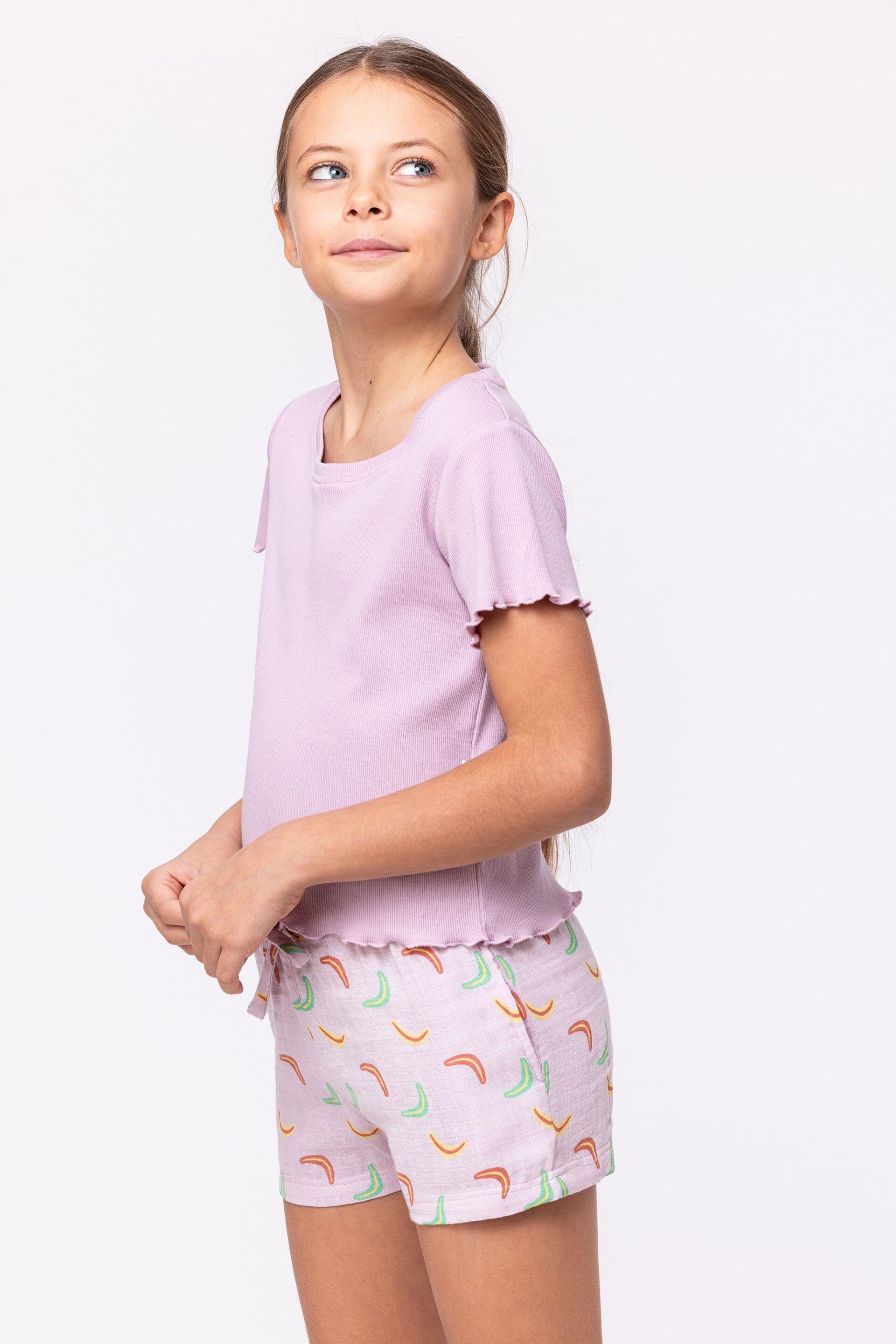 Meisjes-Dames Pyjama mauve, 12 jaar