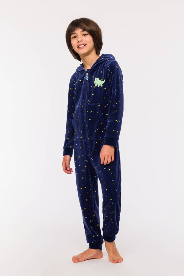 Unisex Onesie, confetti op donkerblauw, 3 jaar
