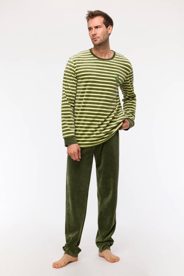 Groene pyjama van velours, medium