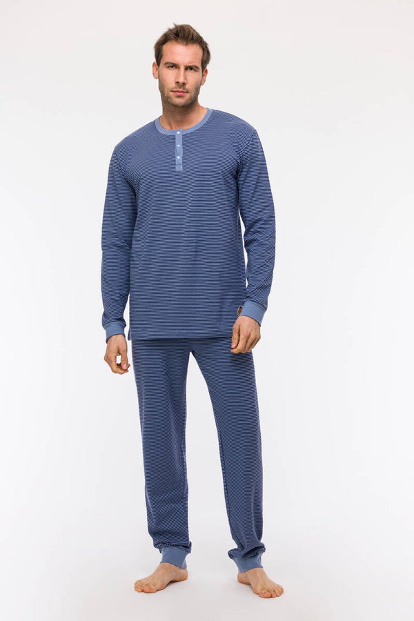 Blauwe pyjama van katoen, medium