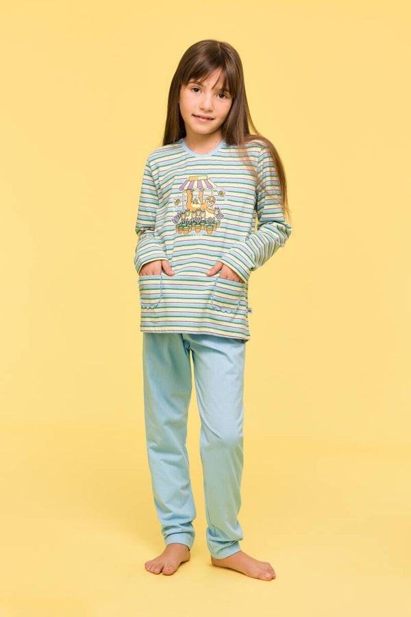 Meerkleurige pyjama van katoen,  12 jaar