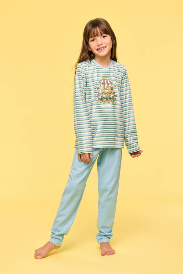 Meerkleurige pyjama van katoen,  16 jaar