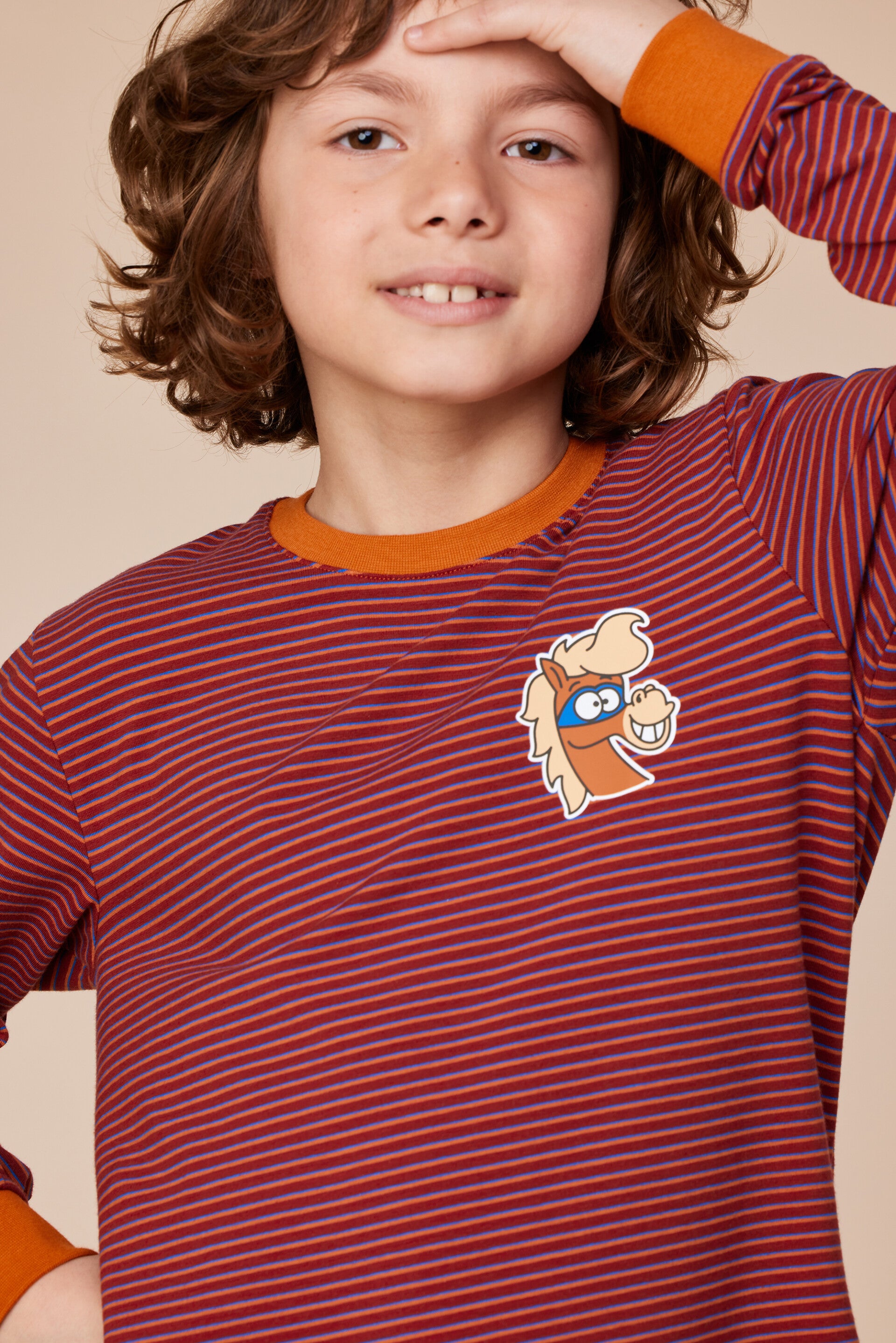 Rood gestreepte pyjama in katoen