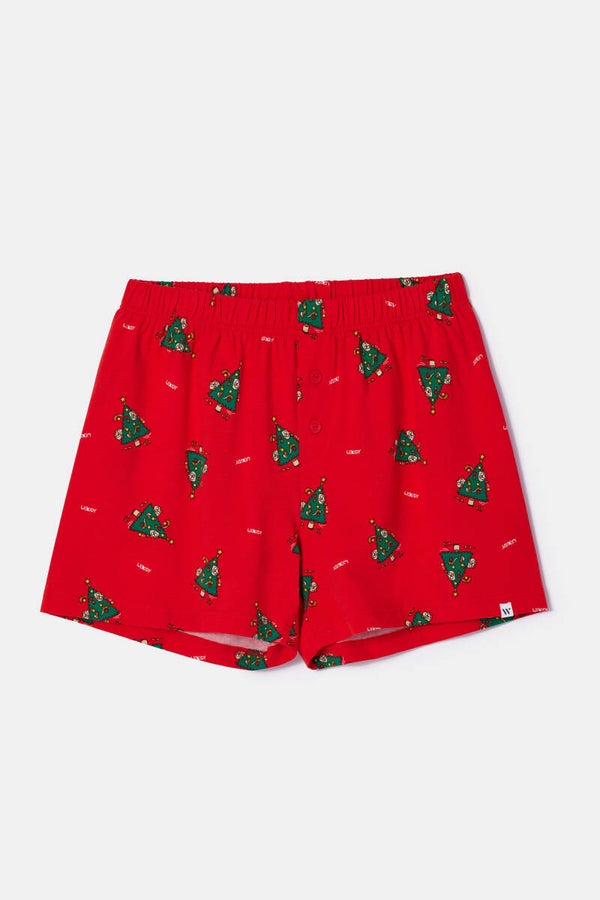 slaapshort kerstthema, medium
