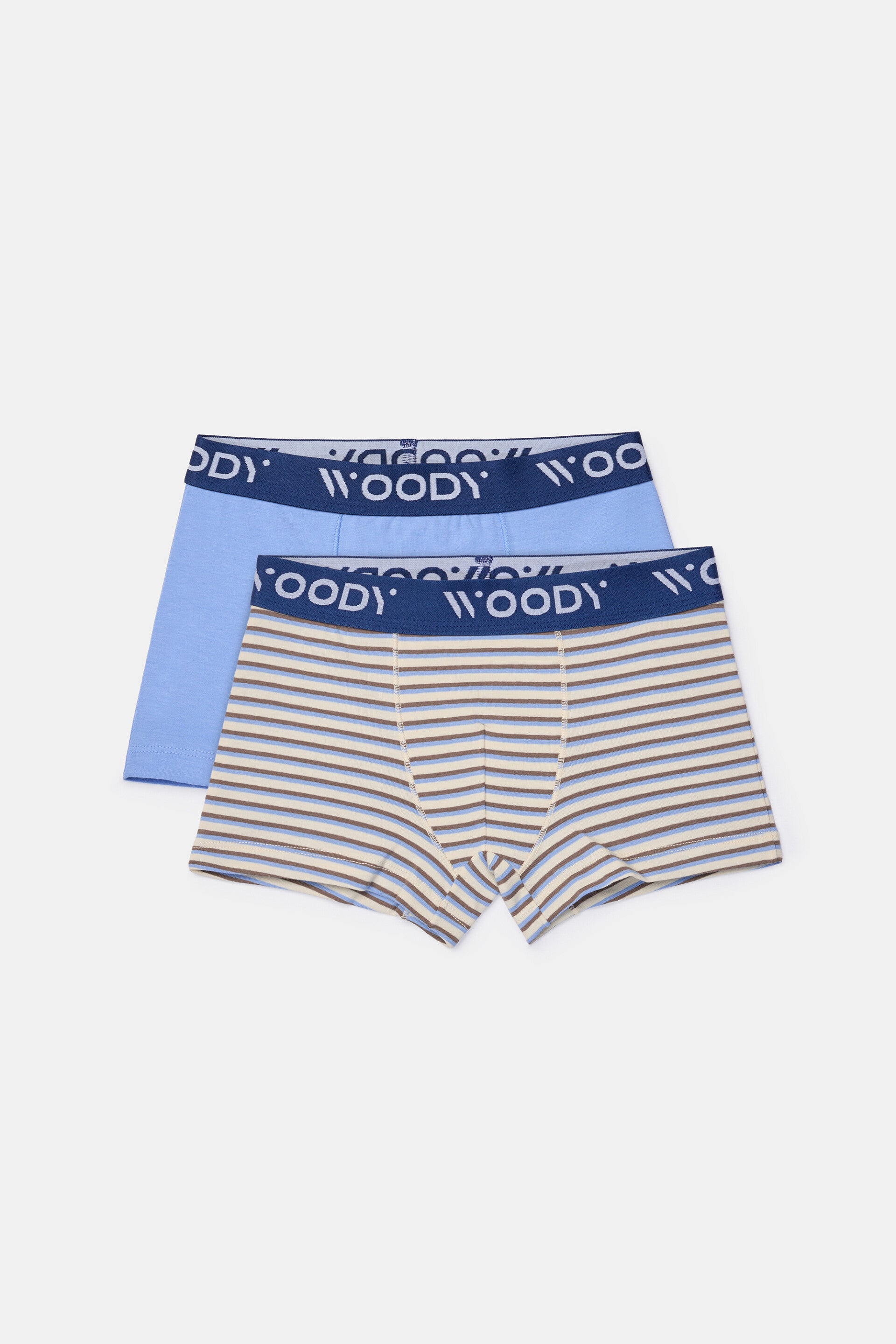 Boxershort duo: blauw en gestreept, 10 jaar