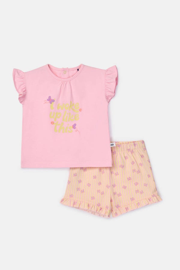 Meisjes-Dames pyjama, lichtroze, 18 maand