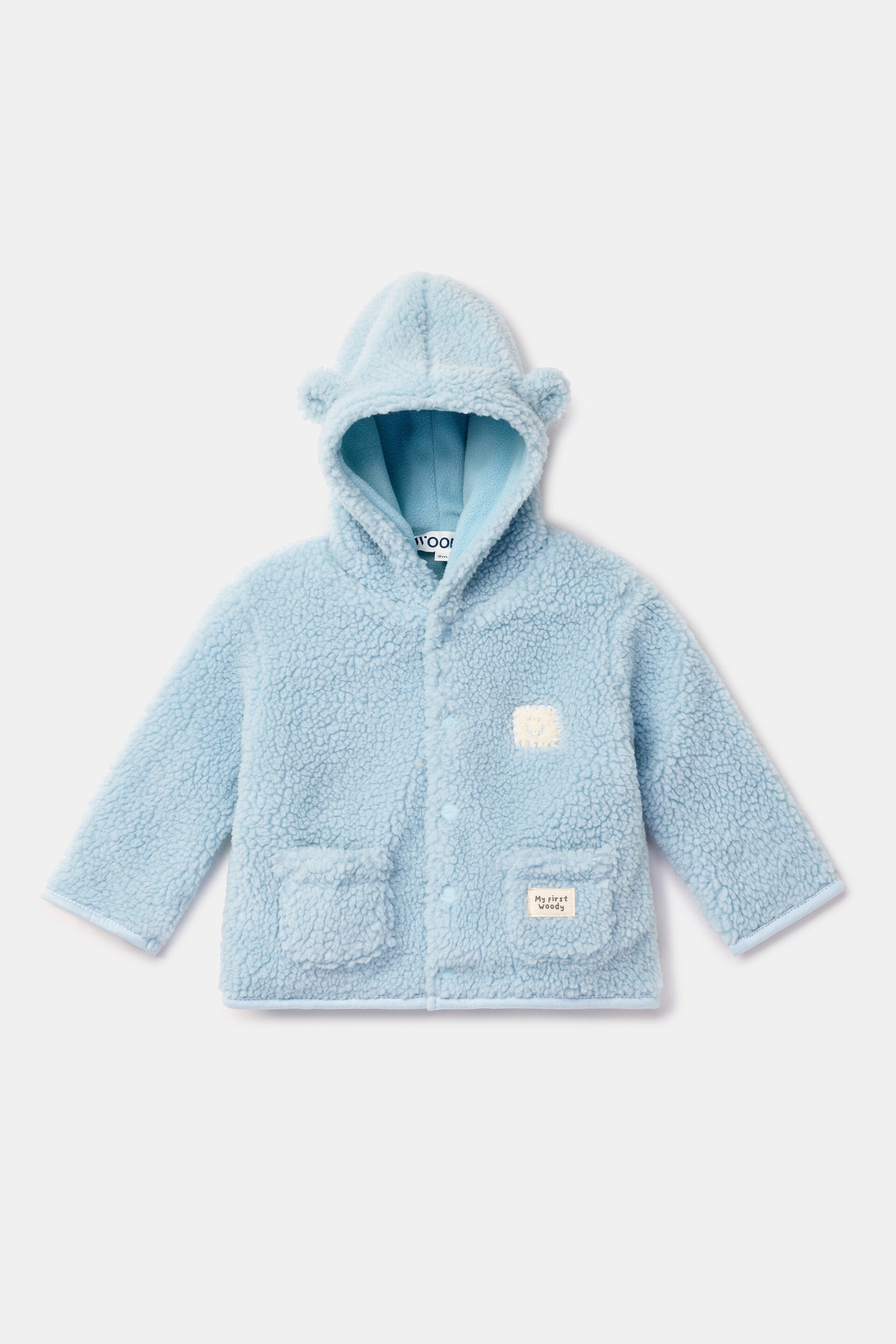 Mooi lichtblauw unisex babyjasje - 18 maand (wordt binnenkort geleverd, bestel nu reeds)