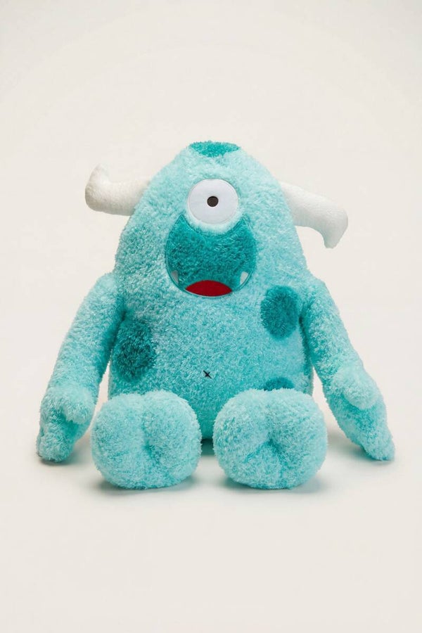 Leuk buitenaards monstertje, knuffel van velours, ongeveer 20 cm groot