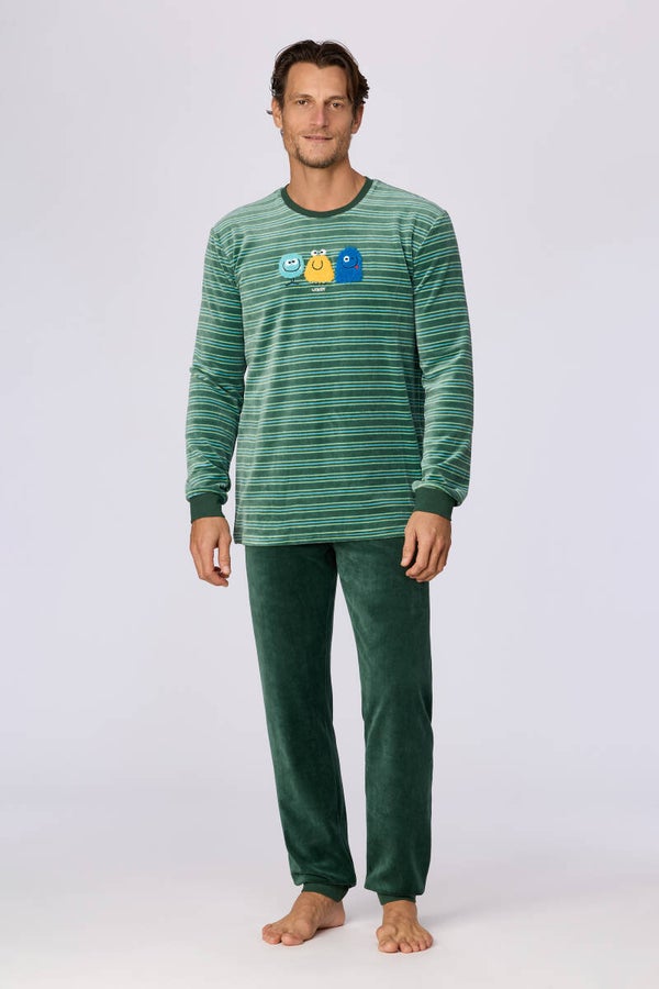 Unisex pyjama in zacht velours - large