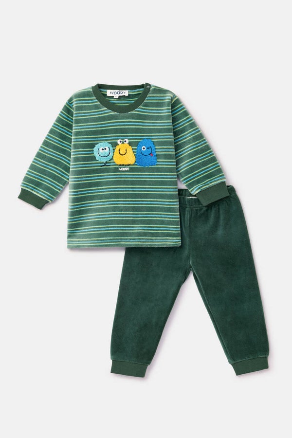 Unisex pyjama in zacht velours - 3 maand