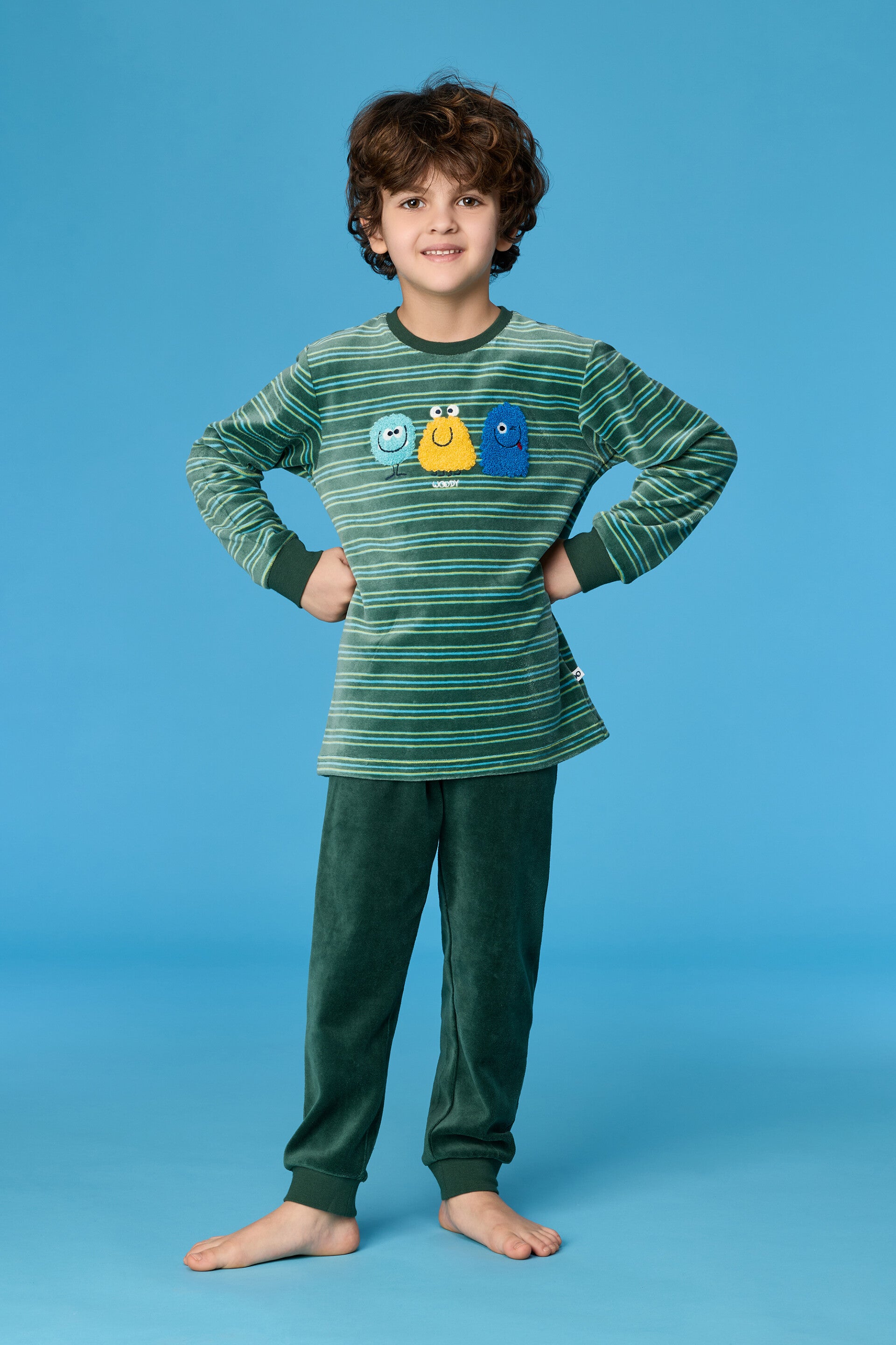 Unisex pyjama in zacht velours - 16 jaar