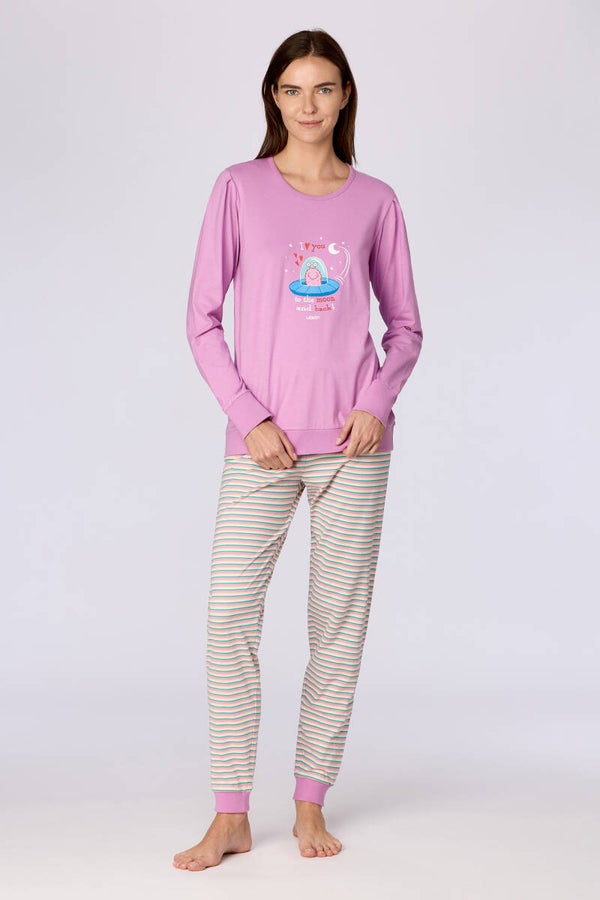 Meisjes-Dames pyjama, roze - medium