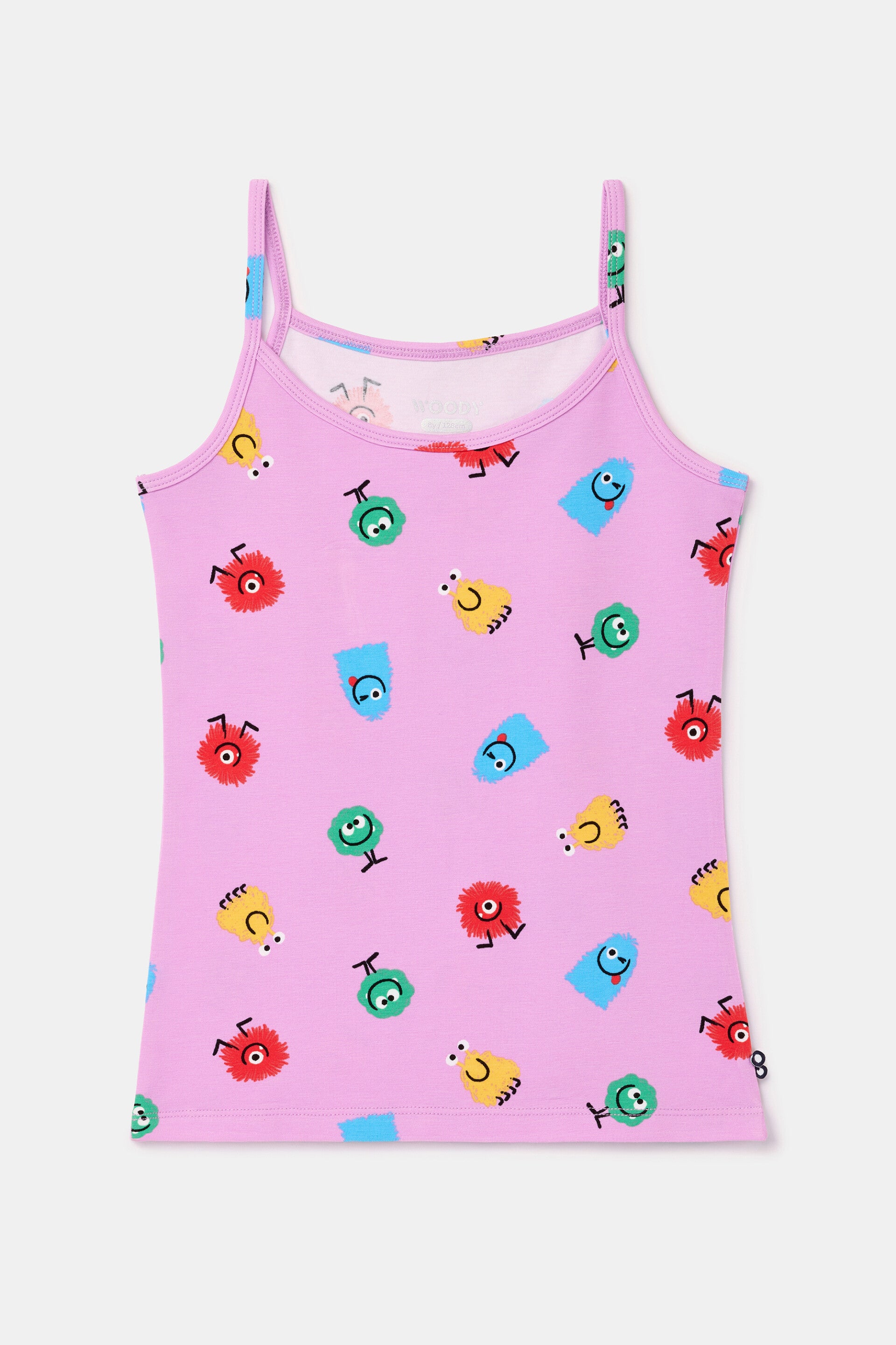 Meisjes Singlet, alien alloverprint roze - 4 jaar