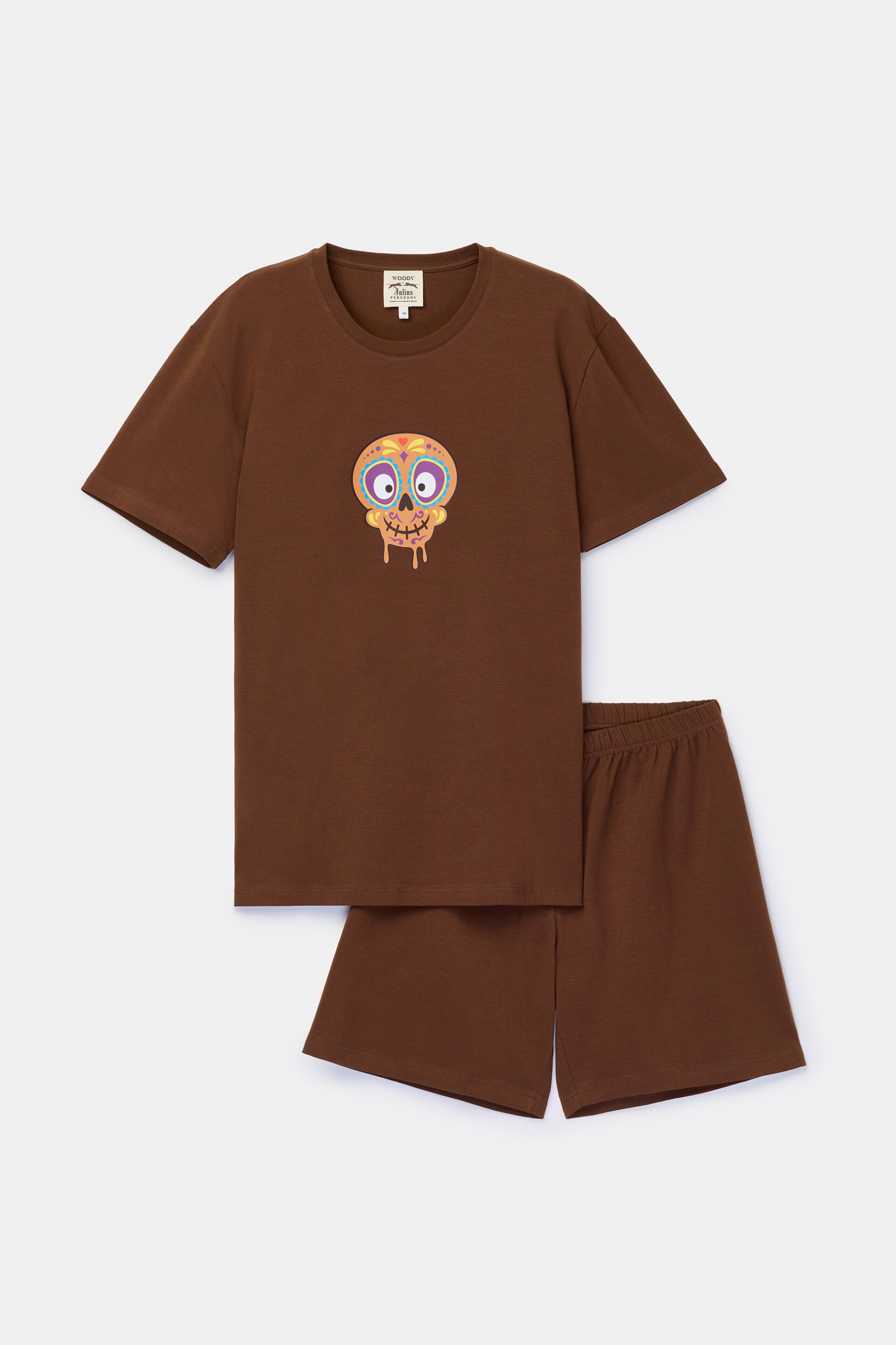 Jongens-Heren pyjama, bruin, XX-large