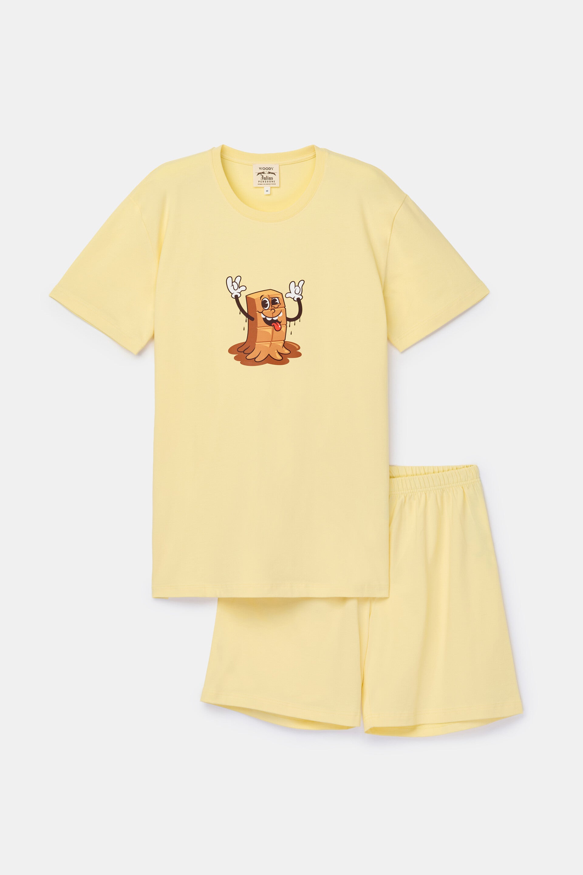 Jongens-Heren pyjama, lichtgeel, 16 jaar