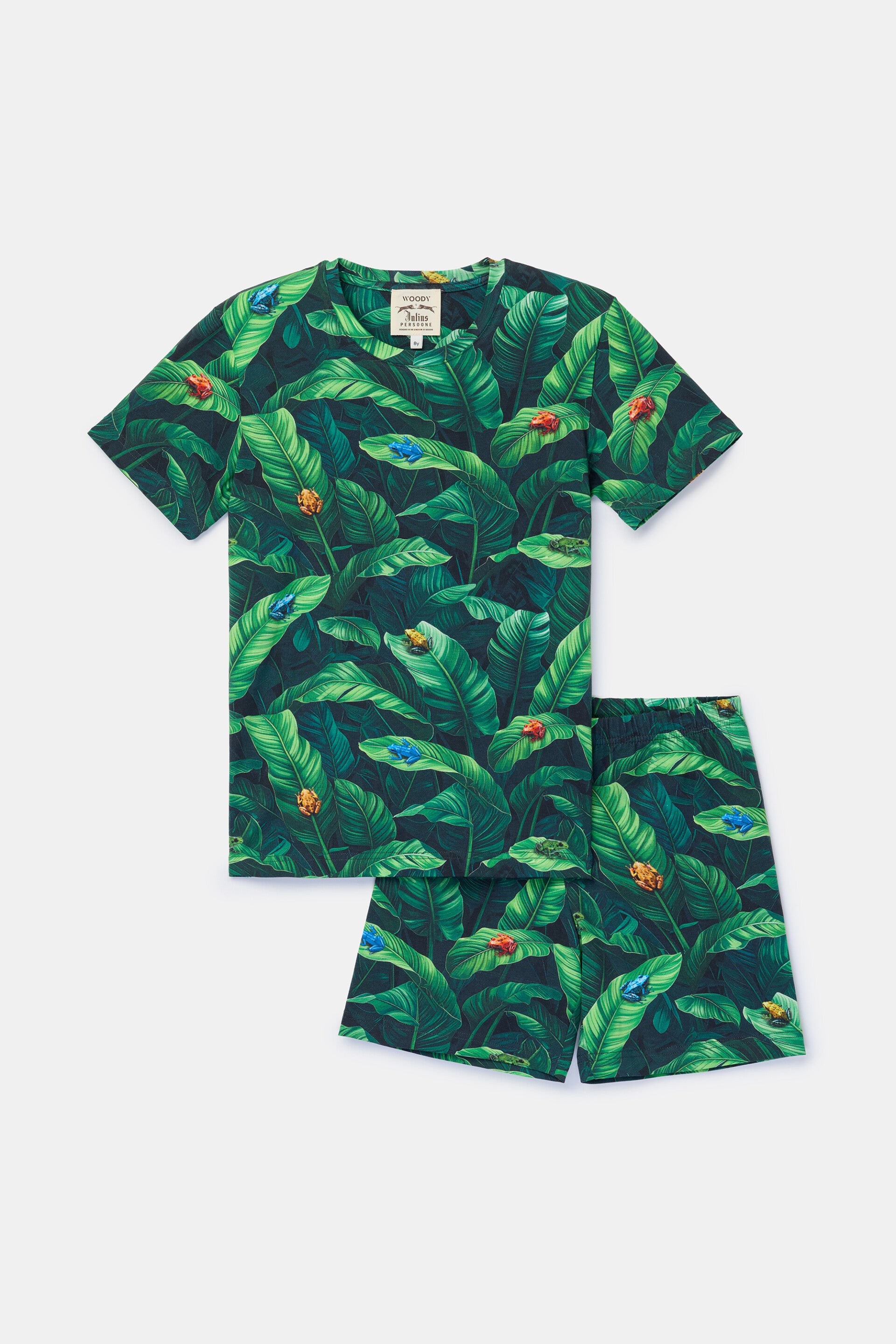 Jongens-Heren pyjama, jungle print, 10 jaar