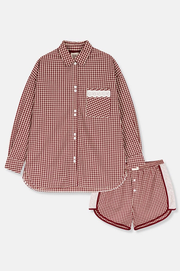 2 delige geruite pyjama woodyxkirilove - 14 jaar