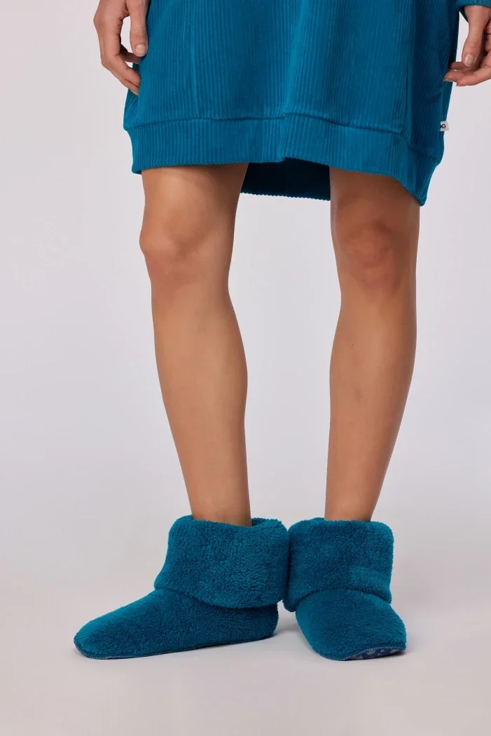 Petrol groene pantoffels, maat 40-43