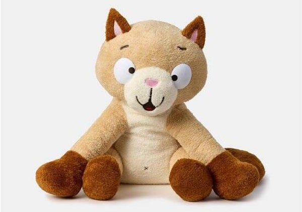 knuffel groot - kat - velours