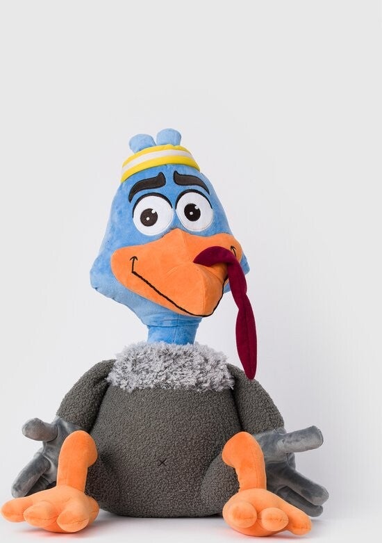 Knuffeltje van zachte velours, kalkoen