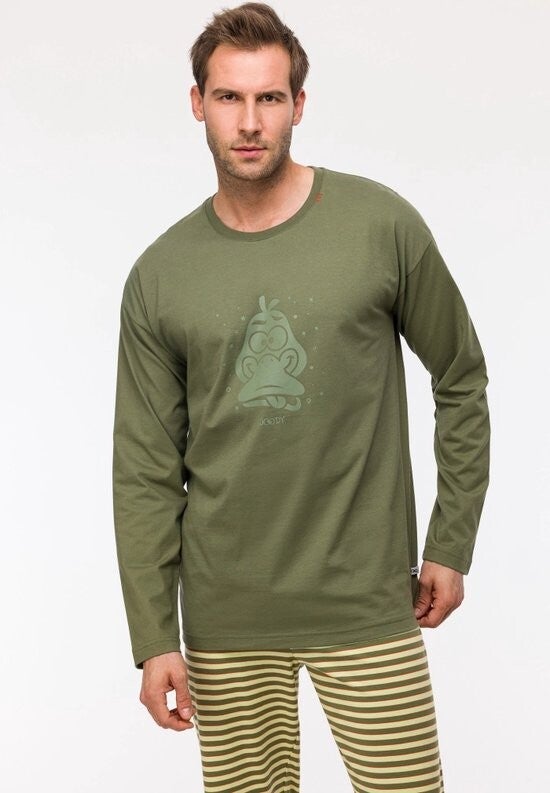 Woody pyjama jongens - groen - eend, XX-large