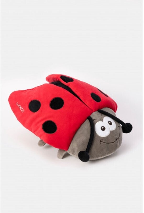 Knuffeltje van zachte velours, lieveheersbeestje