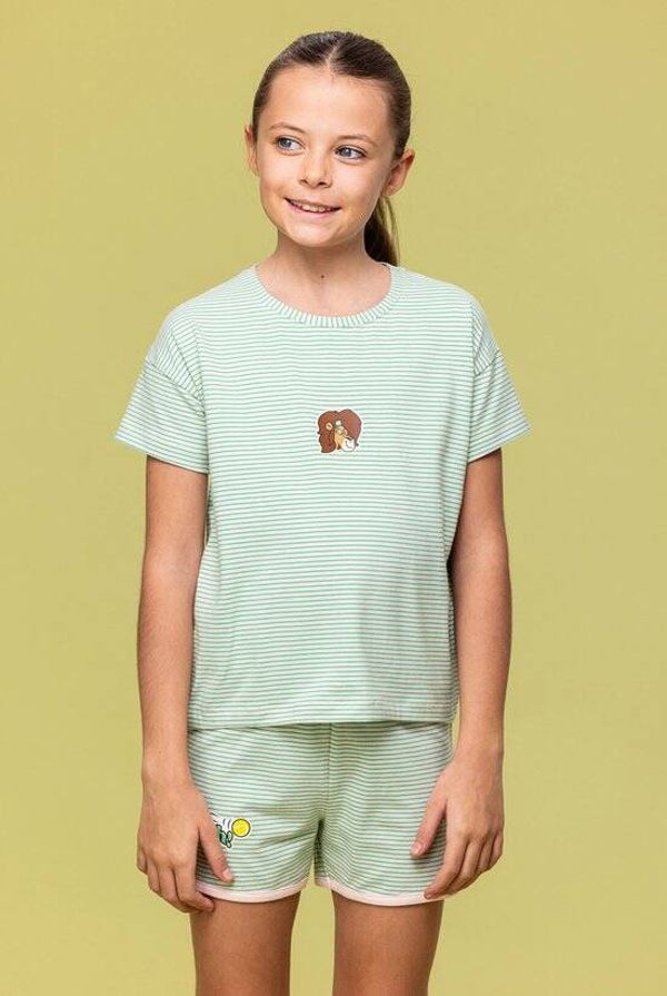 pyjama meisjes - leeuw - streep - 8 jaar