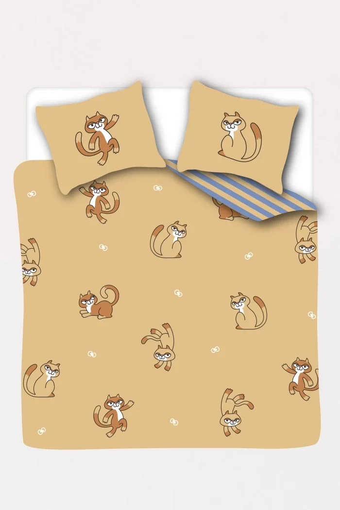 Tweepersoons dekbedovertrek kat