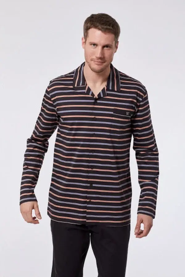 Heren pyjama multicolor gestreept - XX-large