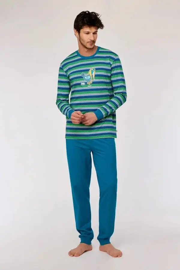 pyjama jongens/heren - multicolor gestreept - duif - X-large
