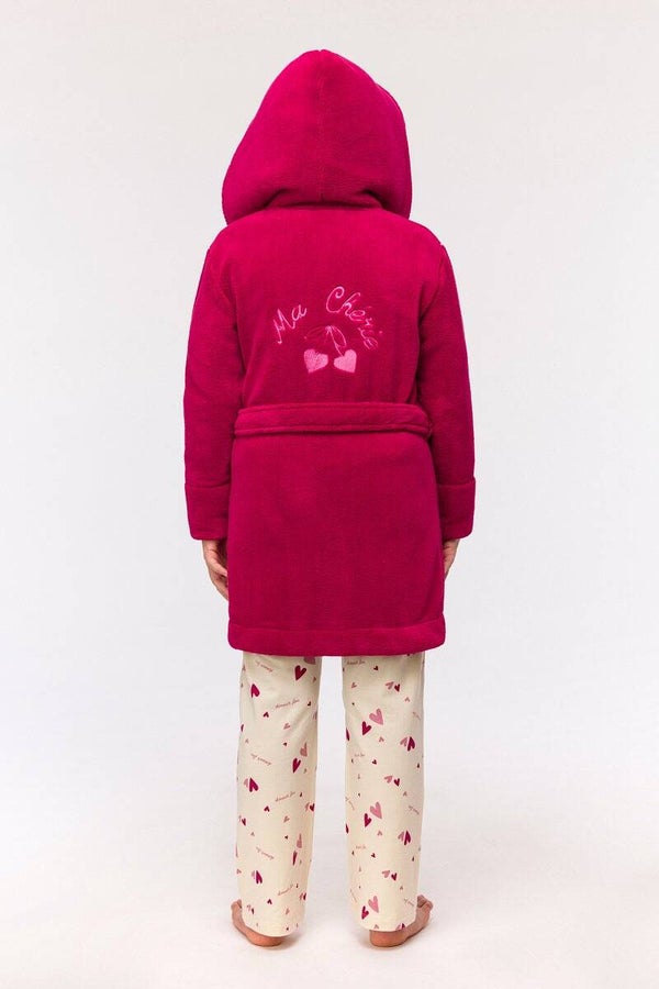 meisjesbadjas, framboos, 12 jaar